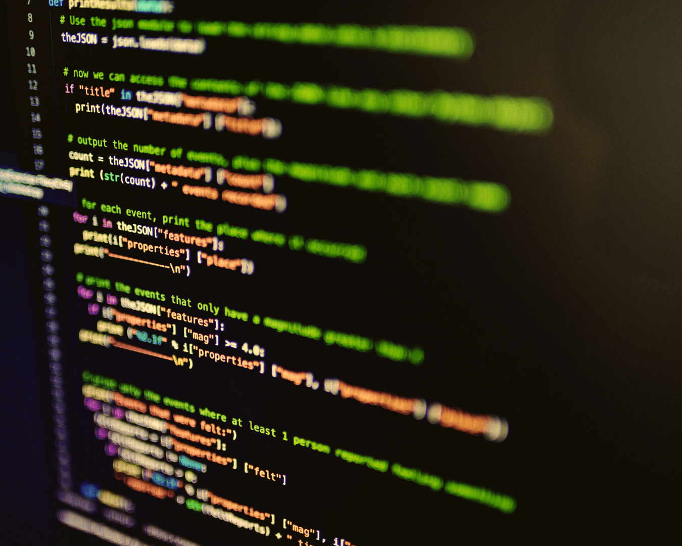 Cyber-Attack computer screen of code