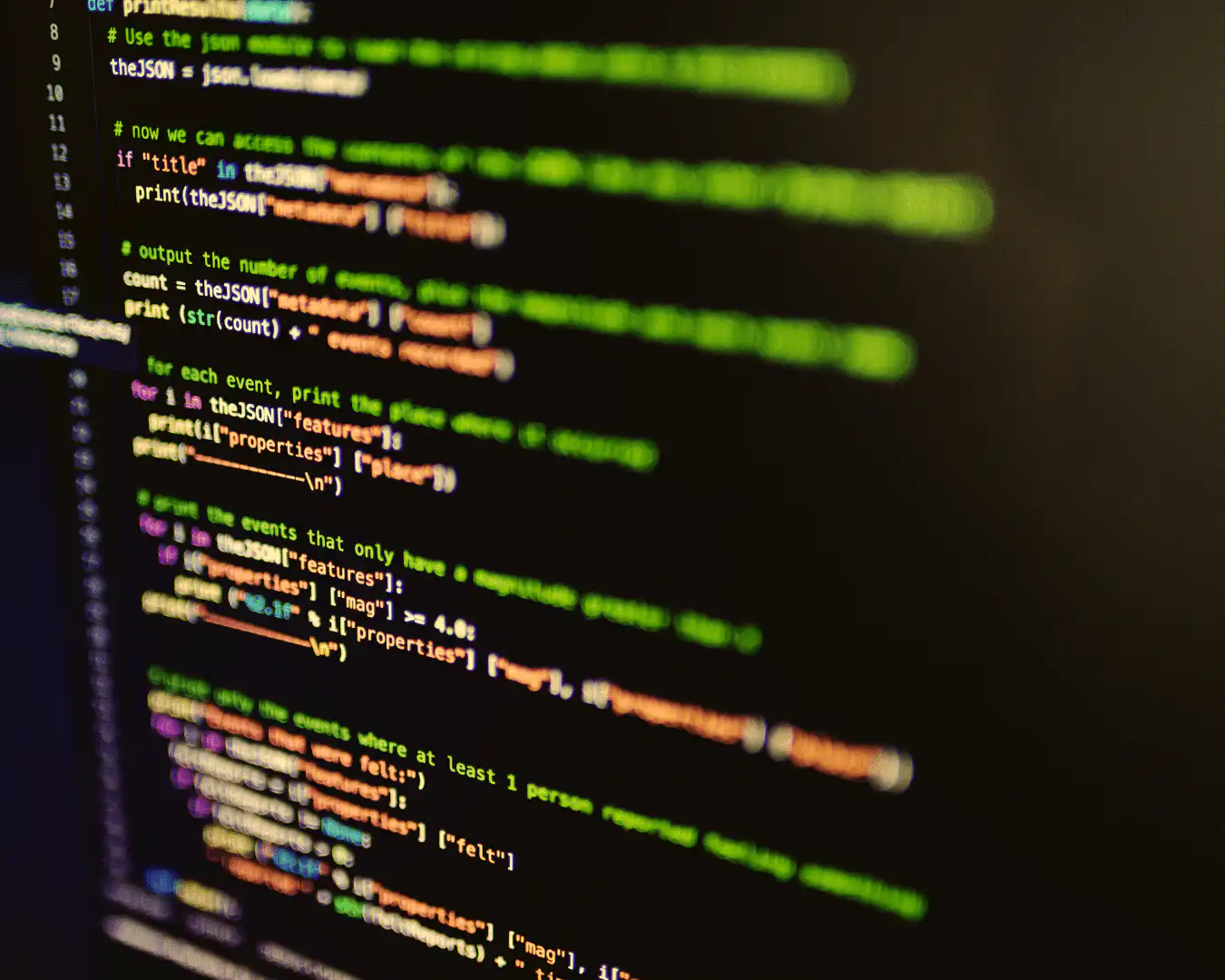 Cyber-Attack computer screen of code